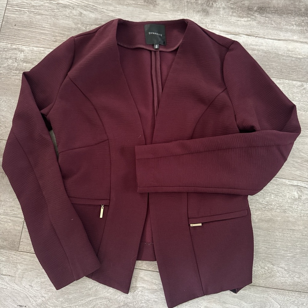Dynamite Deep Burgundy Women's Blazer
